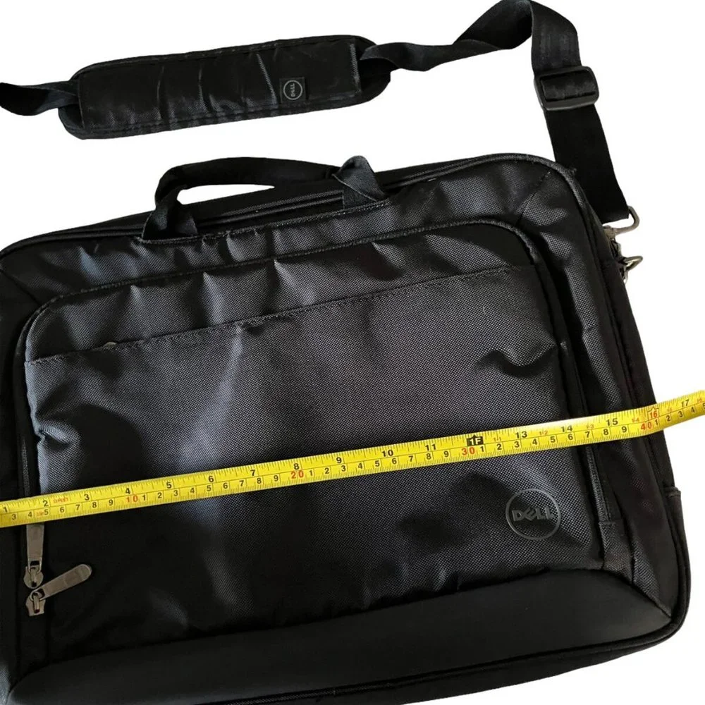 Dell Nylon Computer Laptop Briefcase Shoulder Bag Black Multi-Pocket/Fea…